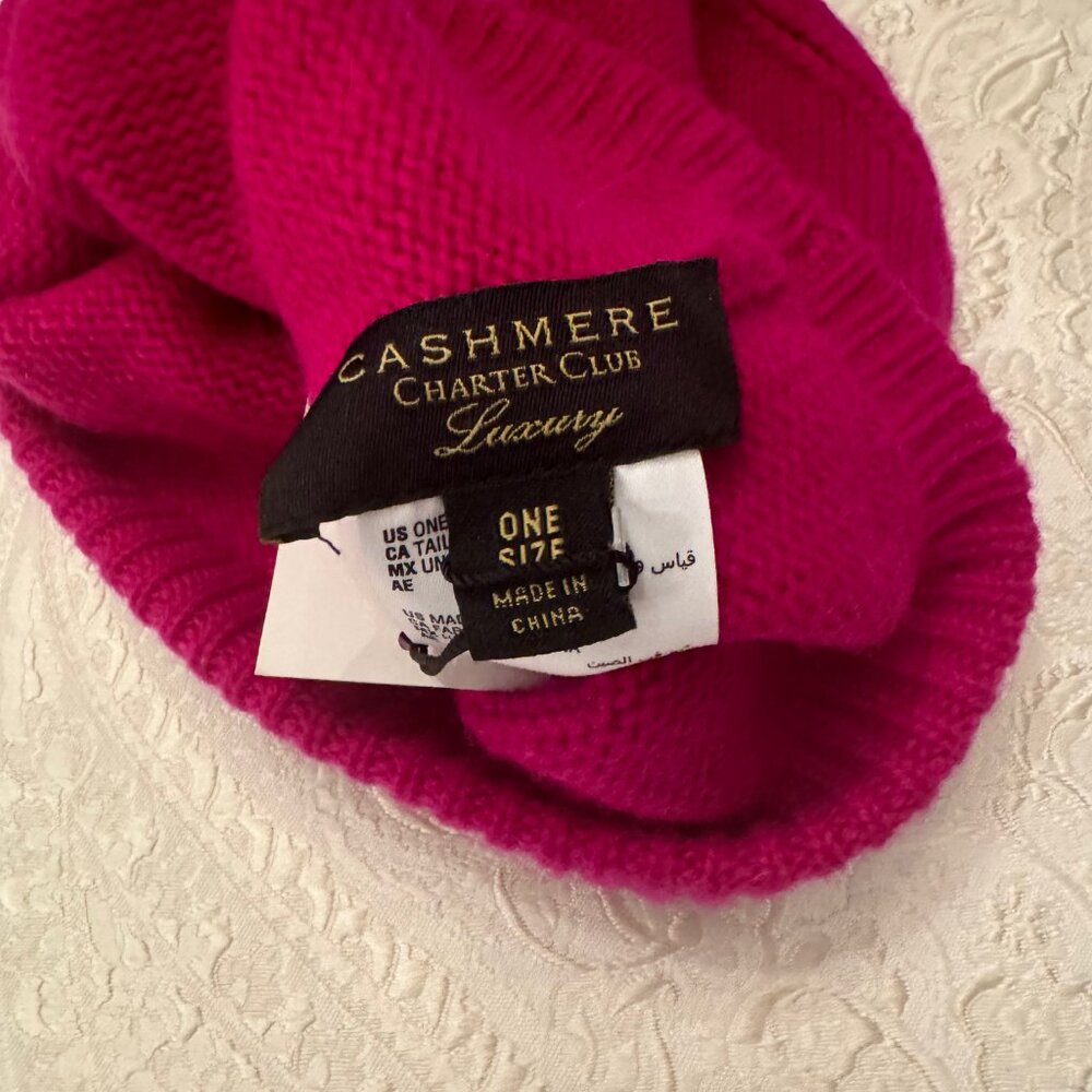 Charter Club 100% Cashmere Cuffed Beanie - Picture 5 of 5
